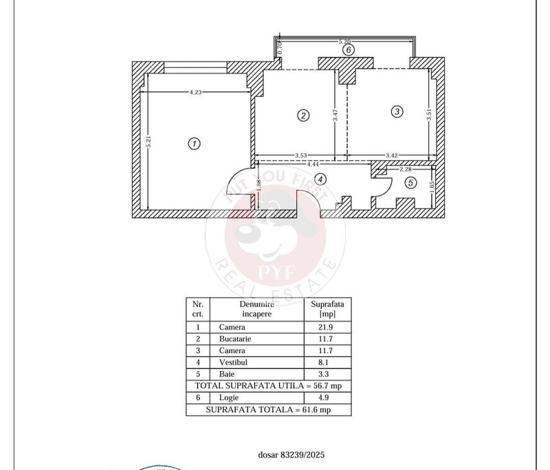 Nerva Traian | 2 camere | 62mp | Decomandat | B12406